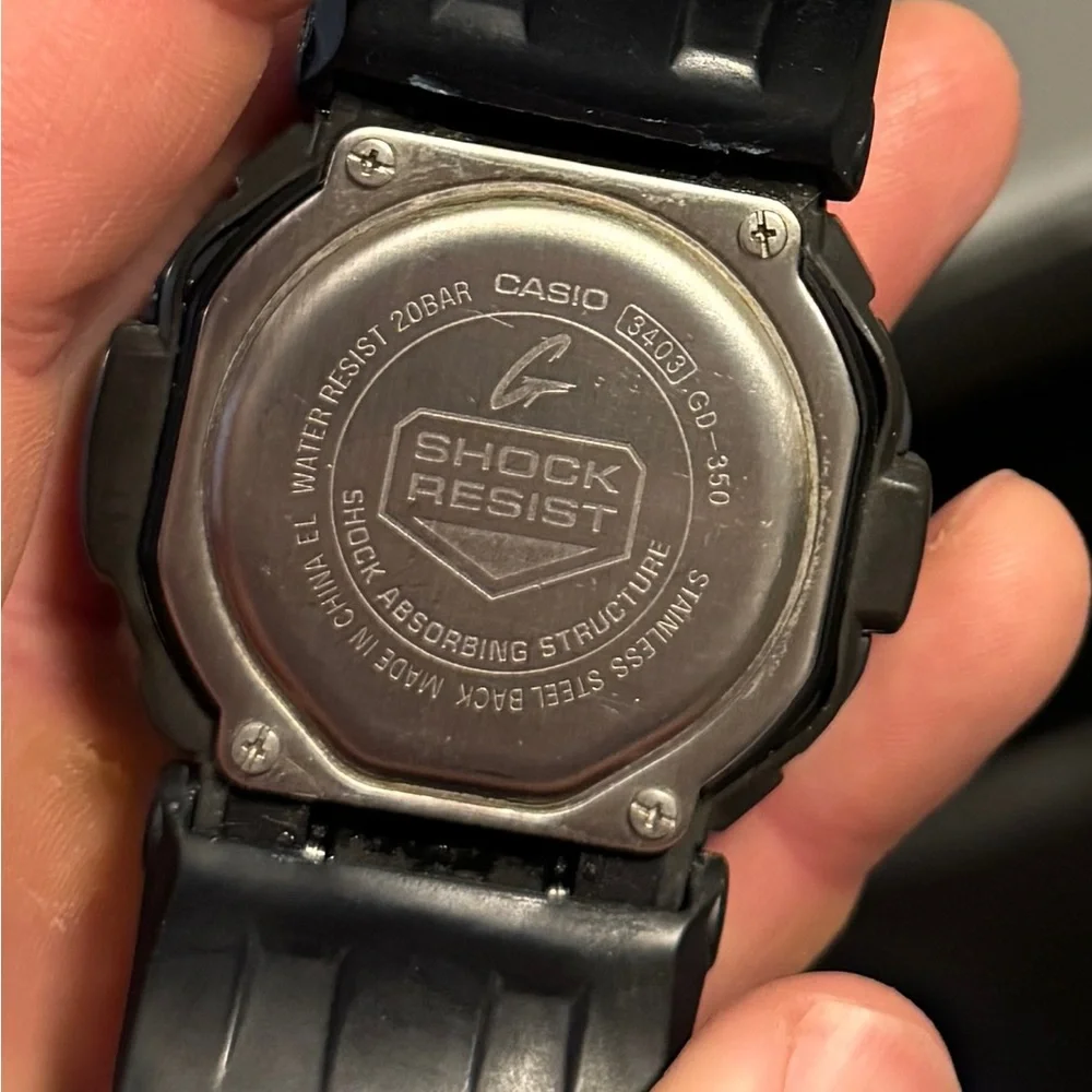 Casio Men’s G-Shock Watch with Gray Resin Strap 3D-350 series